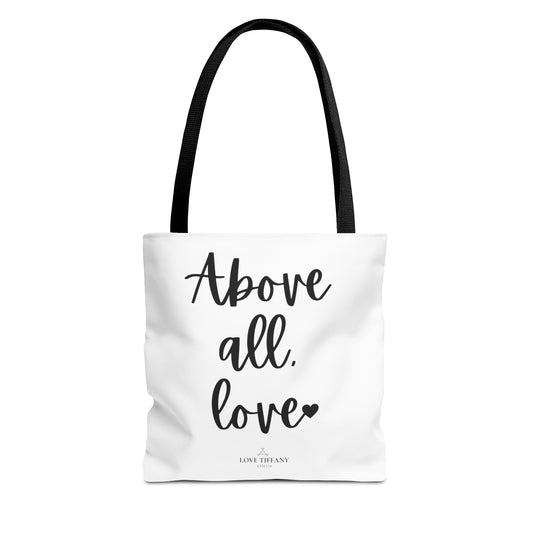 "Above All, Love" Tote Bag | Jesus Collection by Love Tiffany