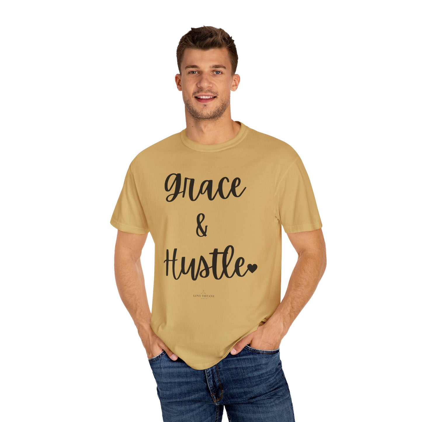 "Grace & Hustle" Ladies Comfort Colors T-Shirt | Jesus Collection by Love Tiffany