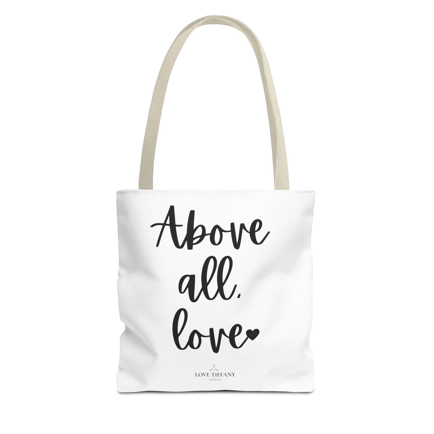 "Above All, Love" Tote Bag | Jesus Collection by Love Tiffany