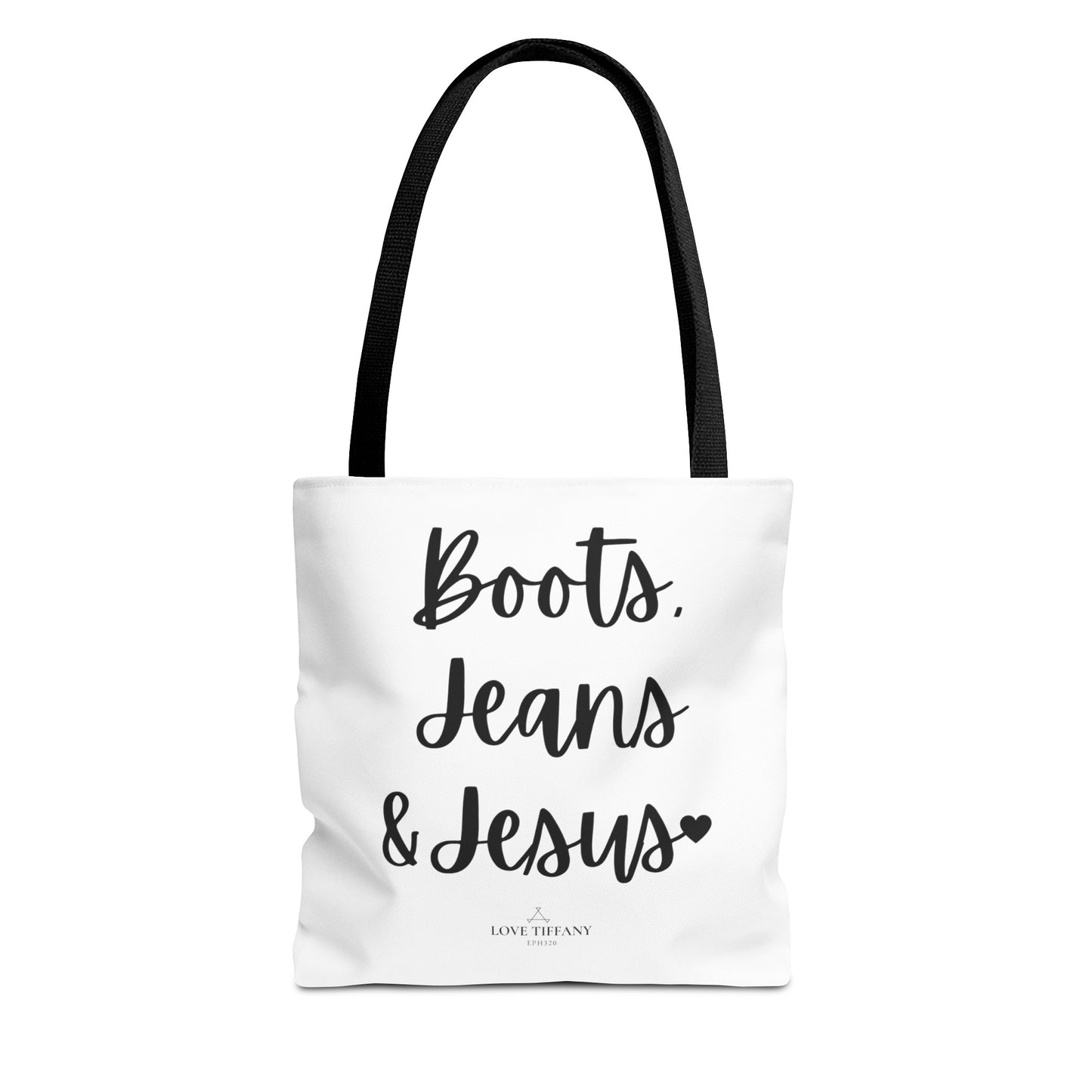 "Boots, Jeans & Jesus" Tote Bag | Jesus Collection by Love Tiffany