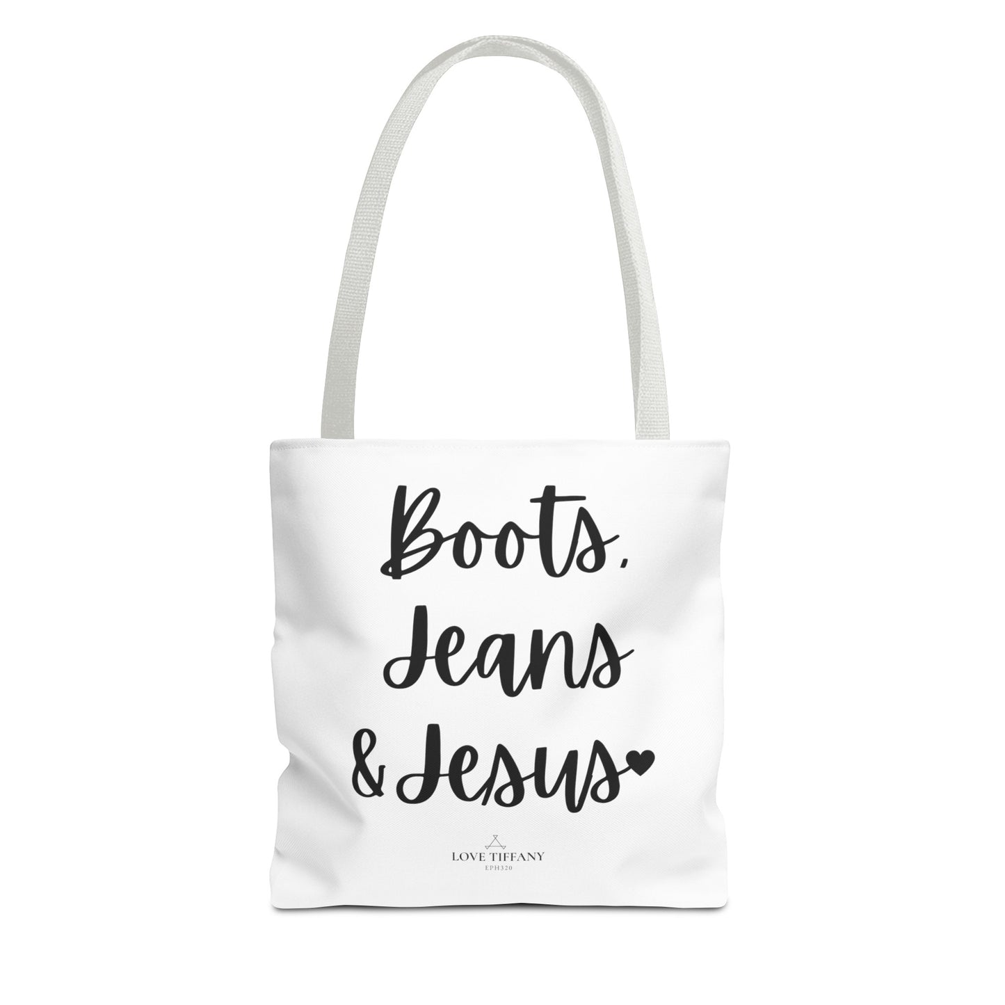 "Boots, Jeans & Jesus" Tote Bag | Jesus Collection by Love Tiffany