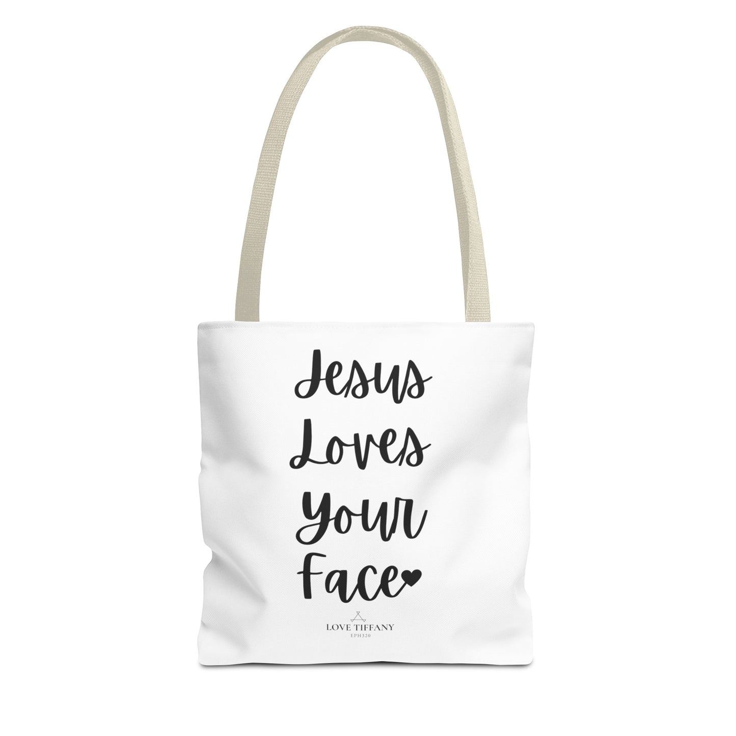 "Jesus Loves your Face" Tote Bag | Jesus Collection by Love Tiffany