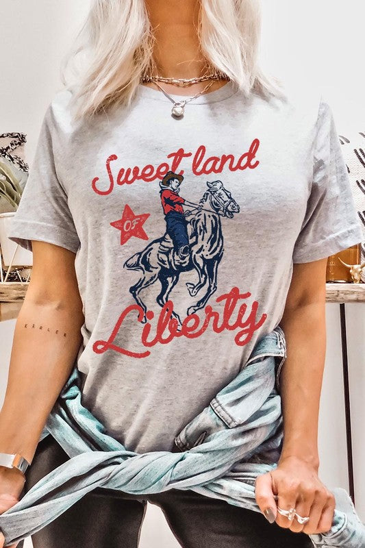 Sweet Land of Liberty - Short Sleeve Graphic T - CURVY