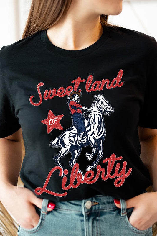 Sweet Land of Liberty - Short Sleeve Graphic T - CURVY