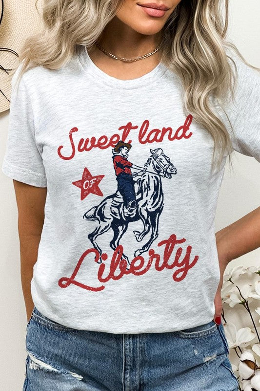 Sweet Land of Liberty - Short Sleeve Graphic T - CURVY