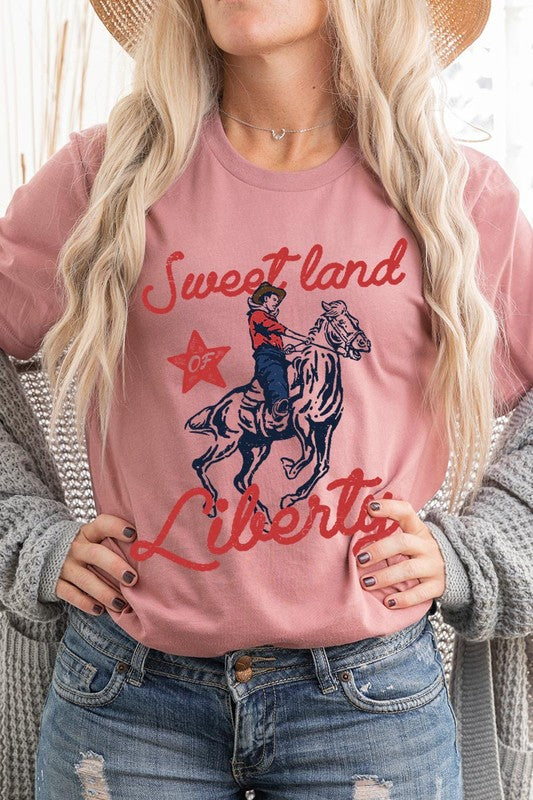 Sweet Land of Liberty - Short Sleeve Graphic T - CURVY