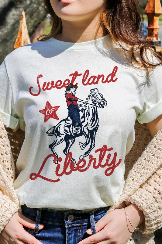 Sweet Land of Liberty - Short Sleeve Graphic T - CURVY