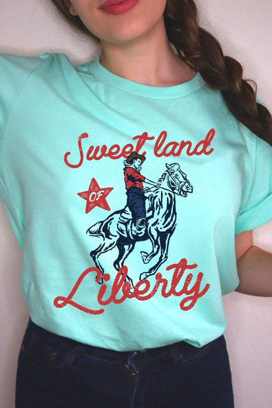 Sweet Land of Liberty - Short Sleeve Graphic T - CURVY