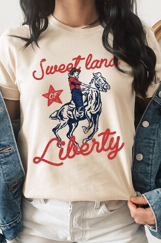 Sweet Land of Liberty - Short Sleeve Graphic T - CURVY