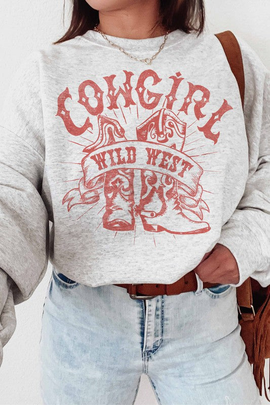 COWGIRL WILD WEST SWEATSHIRT PLUS SIZE