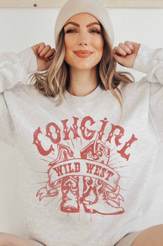 COWGIRL WILD WEST SWEATSHIRT PLUS SIZE