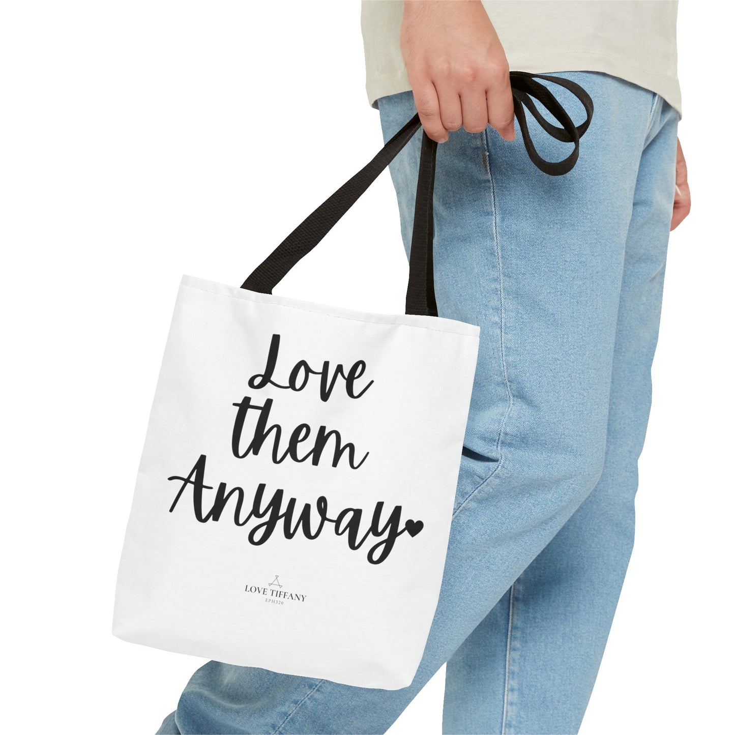 "Love Them Anyway" Tote Bag | Jesus Collection by Love Tiffany