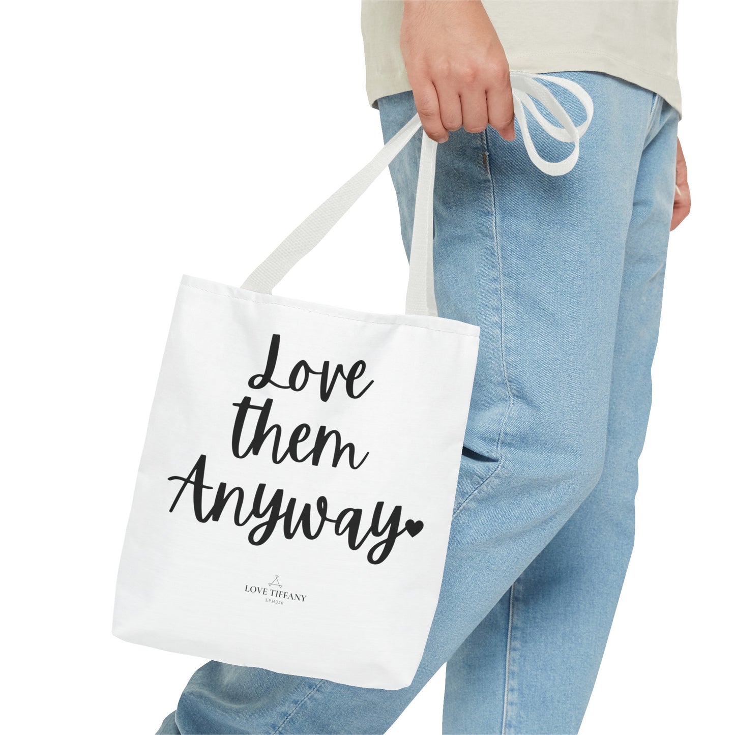 "Love Them Anyway" Tote Bag | Jesus Collection by Love Tiffany