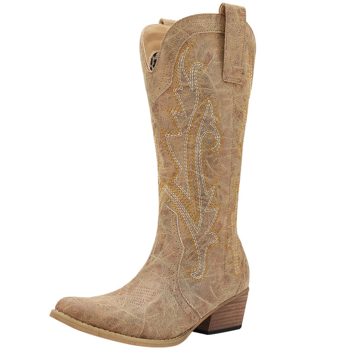 "Jolene" Embroidered Cowgirl Boots