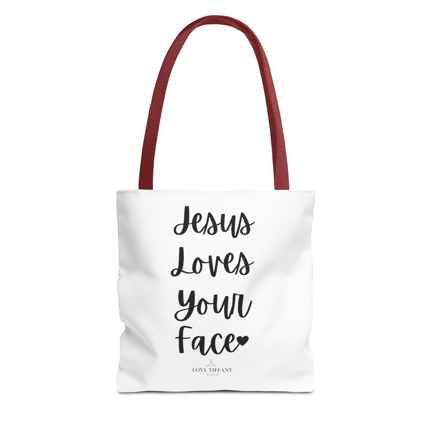 "Jesus Loves your Face" Tote Bag | Jesus Collection by Love Tiffany