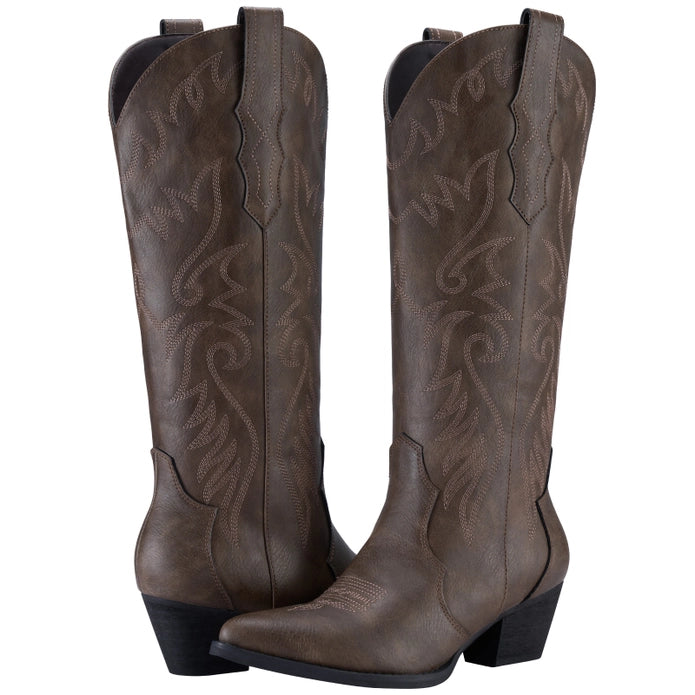 "Classy Cowgirl" Knee-High Western Boots