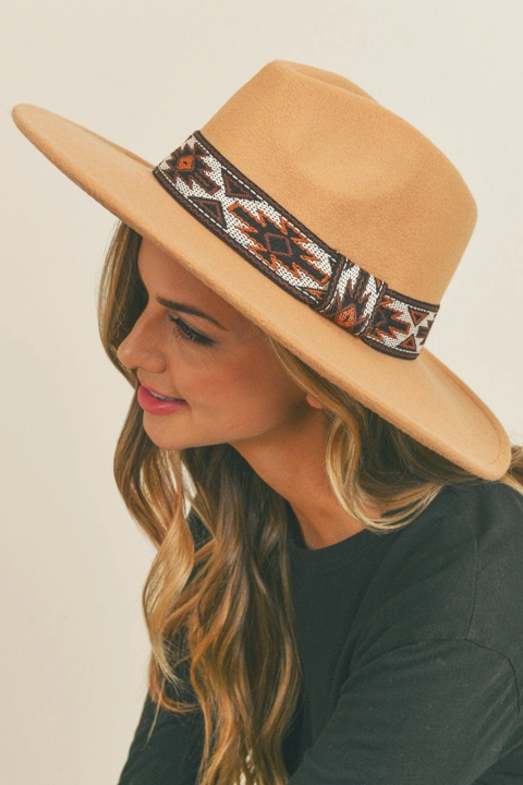 Aerie Aztec Band Felt Fedora Hat