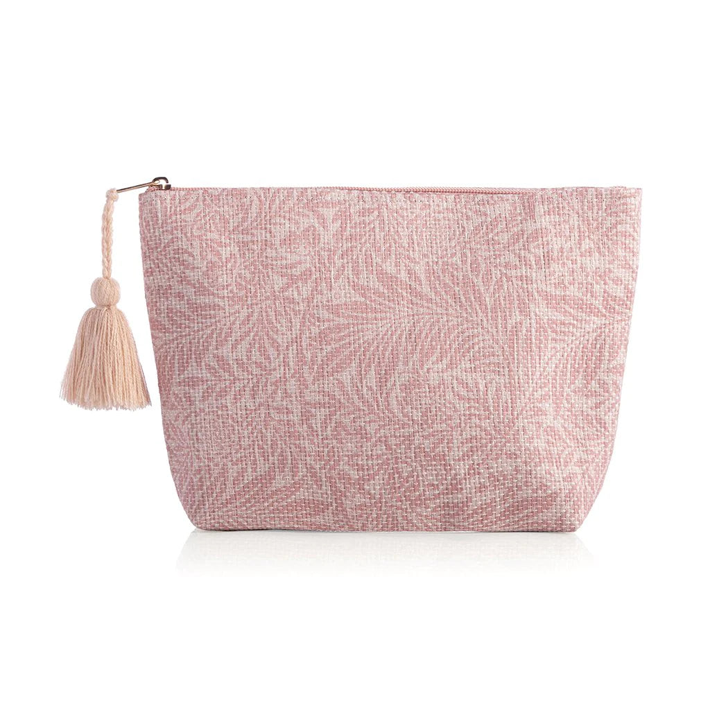 Clara Blush Floral Zip Pouch