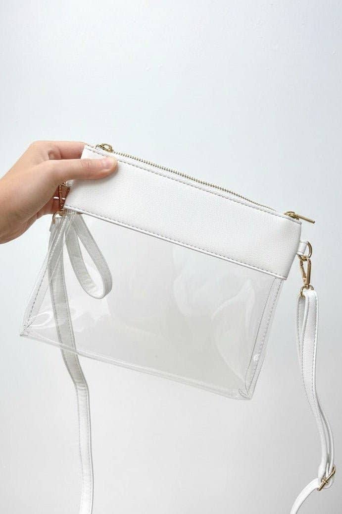 AD200T Game Day Clear Crossbody Bag/Clutch: Leopard