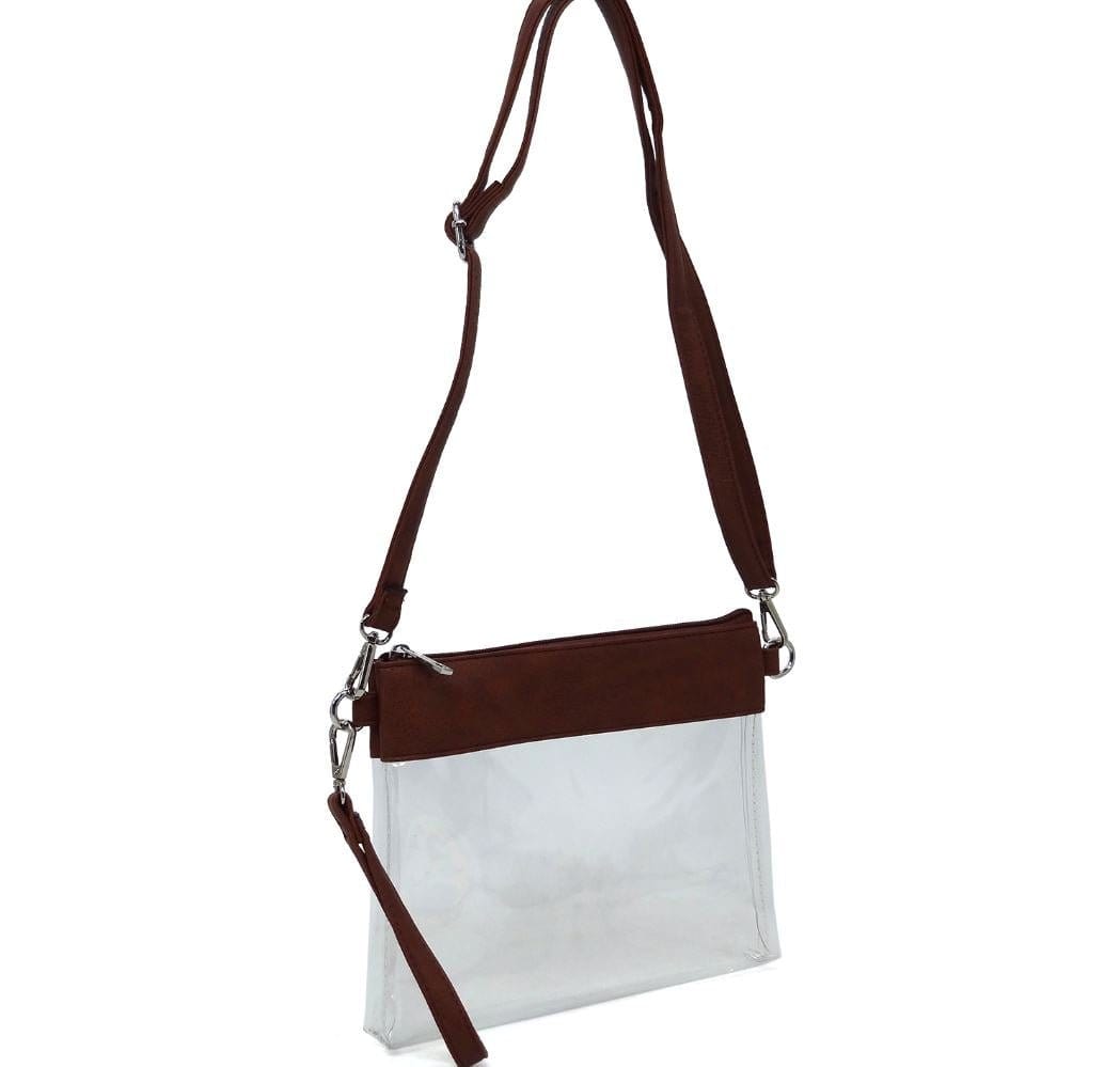 AD200T Game Day Clear Crossbody Bag/Clutch: Leopard