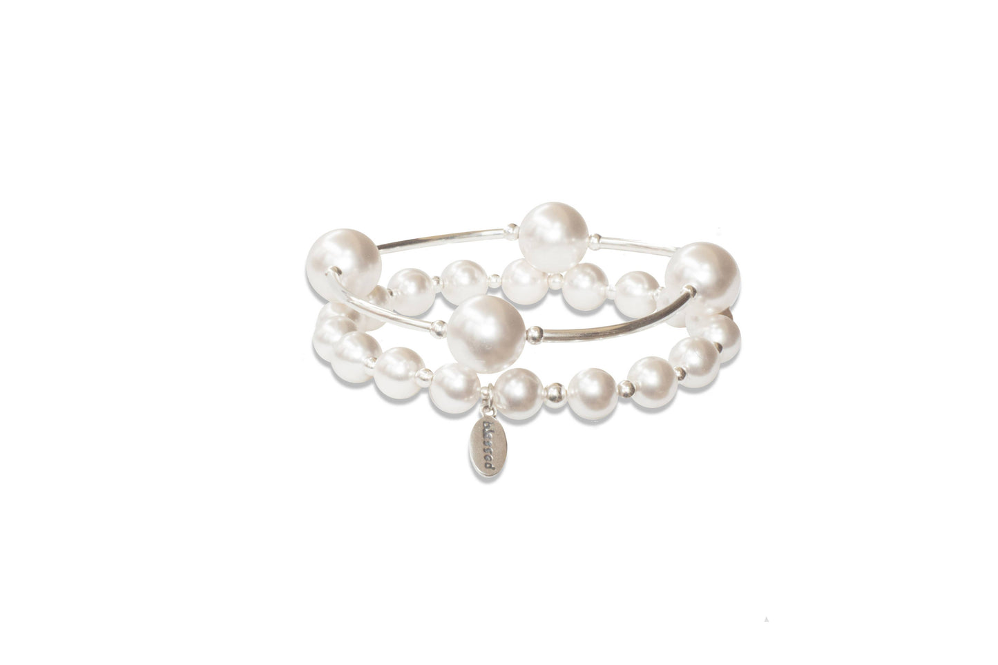 White Pearl Blessing Bracelet: L