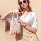 N2003 Colbie Macrame Mini Bucket Bag w/ Vegan Leather Base: Camel