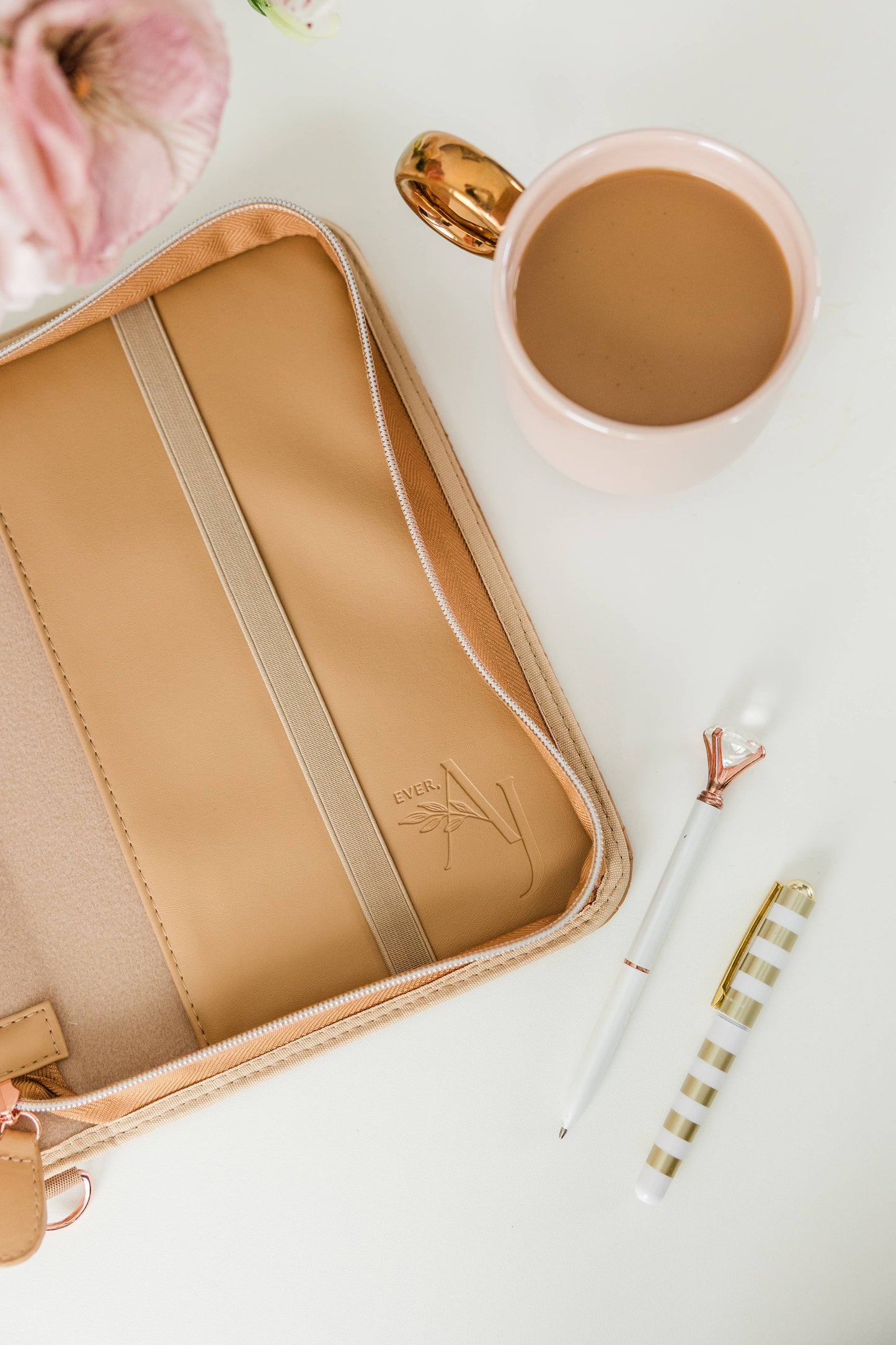 NEW Bible Cover, Weave Bible Case, Crossbody CARAMEL