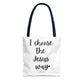 "I Choose the Jesus Way" Tote Bag | Jesus Collection by Love Tiffany