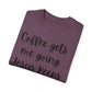 "Coffee Gets Me Going Jesus Keeping Me Rolling" Ladies Comfort Colors T-Shirt | Jesus Collection by Love Tiffany