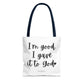 "I'm Good, I Gave it to God" Tote Bag | Jesus Collection by Love Tiffany