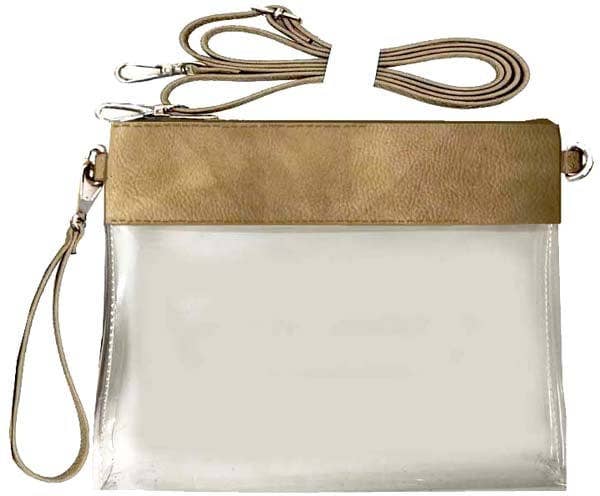 AD200T Game Day Clear Crossbody Bag/Clutch: Leopard