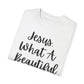 "Jesus What A Beautiful Name" Ladies Comfort Colors T-Shirt | Jesus Collection by Love Tiffany