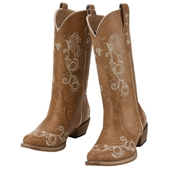 "Dolly" Butterfly Cowgirl Boots