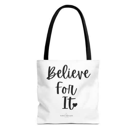 "Believe For It" Tote Bag | Jesus Collection by Love Tiffany