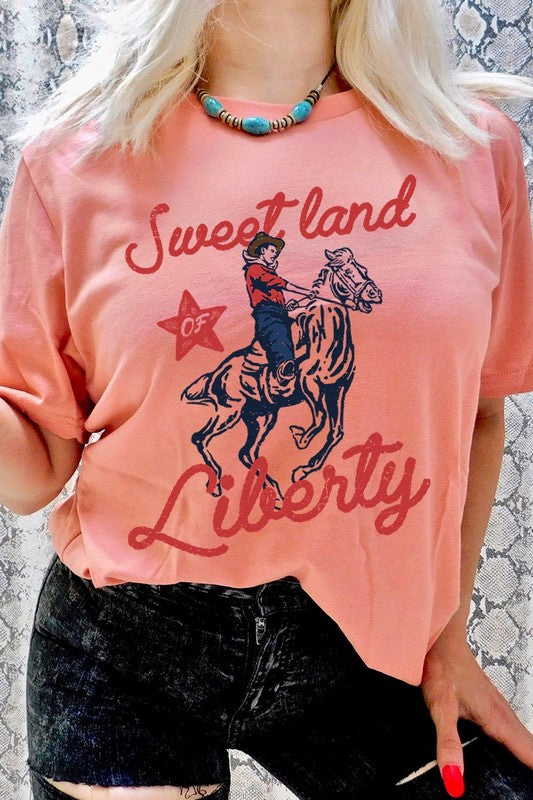 Sweet Land of Liberty - Short Sleeve Graphic T - CURVY