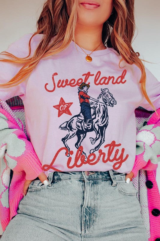 Sweet Land of Liberty - Short Sleeve Graphic T - CURVY