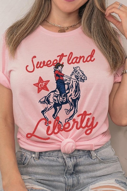 Sweet Land of Liberty - Short Sleeve Graphic T - CURVY
