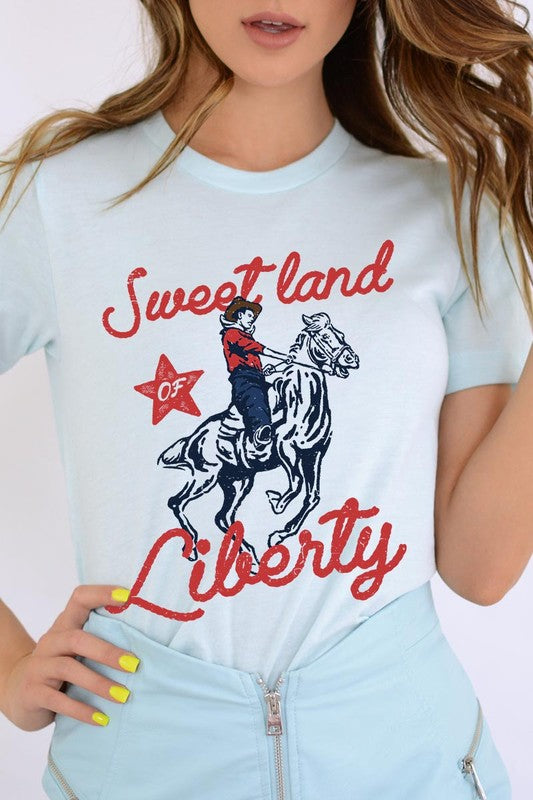 Sweet Land of Liberty - Short Sleeve Graphic T - CURVY