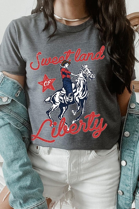 Sweet Land of Liberty - Short Sleeve Graphic T - CURVY