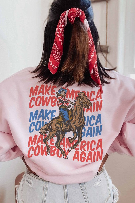 MAKE AMERICA COWBOY AGAIN GRAPHIC SWEATSHIRT