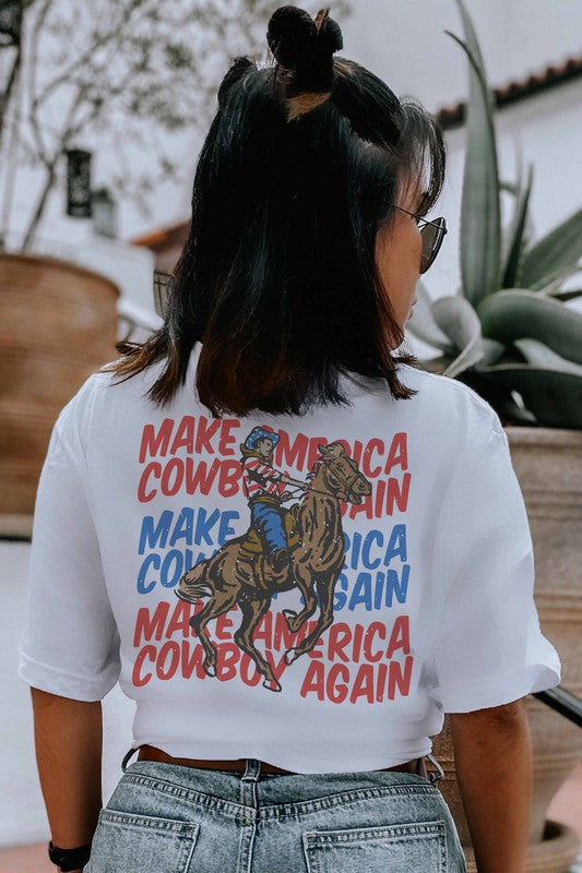 MAKE AMERICA COWBOY AGAIN GRAPHIC TEE