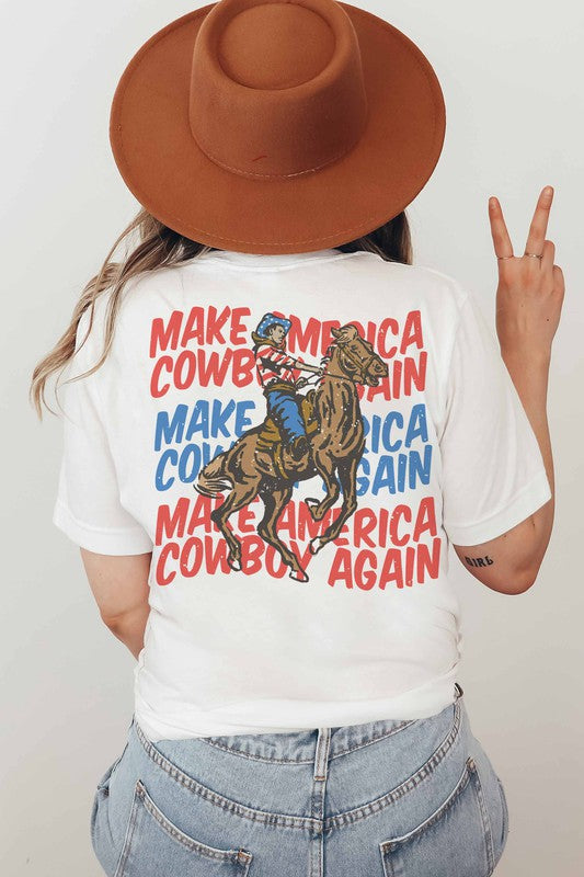 MAKE AMERICA COWBOY AGAIN GRAPHIC TEE