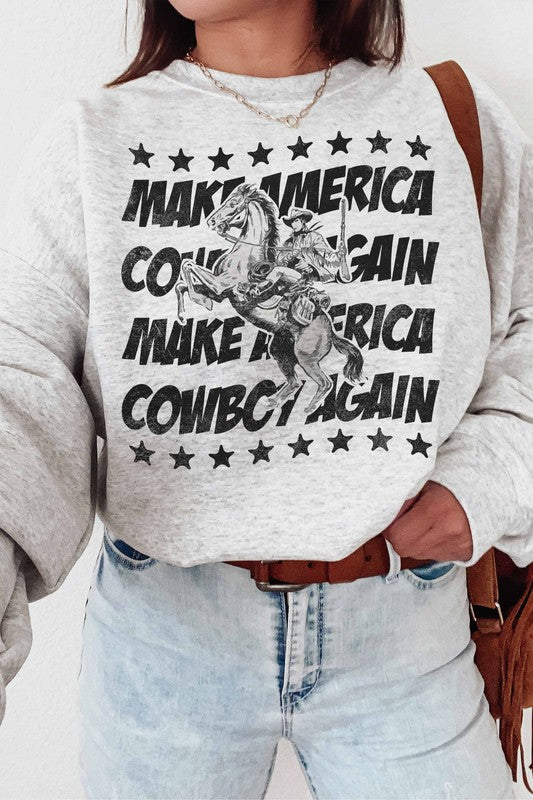 MAKE AMERICA COWBOY AGAIN GRAPHIC SWEATSHIRT