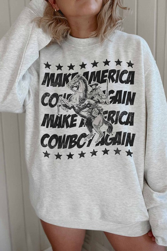 MAKE AMERICA COWBOY AGAIN GRAPHIC SWEATSHIRT