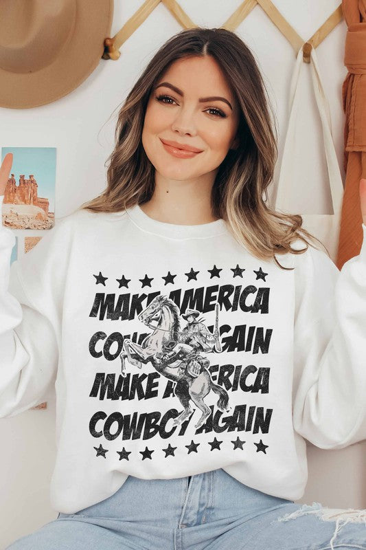 MAKE AMERICA COWBOY AGAIN GRAPHIC SWEATSHIRT