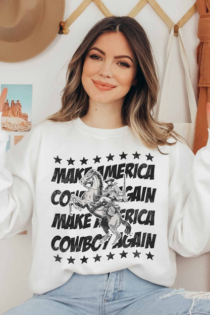 MAKE AMERICA COWBOY AGAIN GRAPHIC SWEATSHIRT