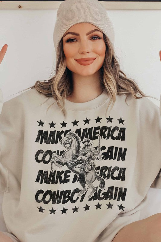 MAKE AMERICA COWBOY AGAIN GRAPHIC SWEATSHIRT