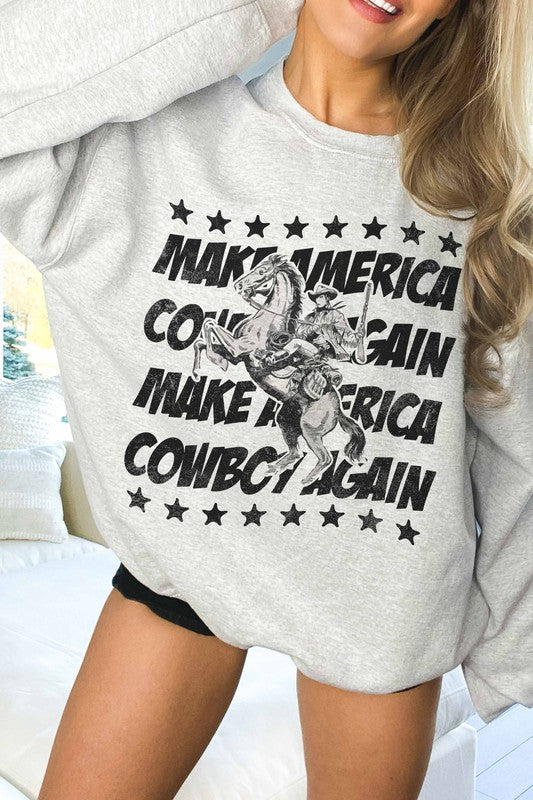 MAKE AMERICA COWBOY AGAIN GRAPHIC SWEATSHIRT