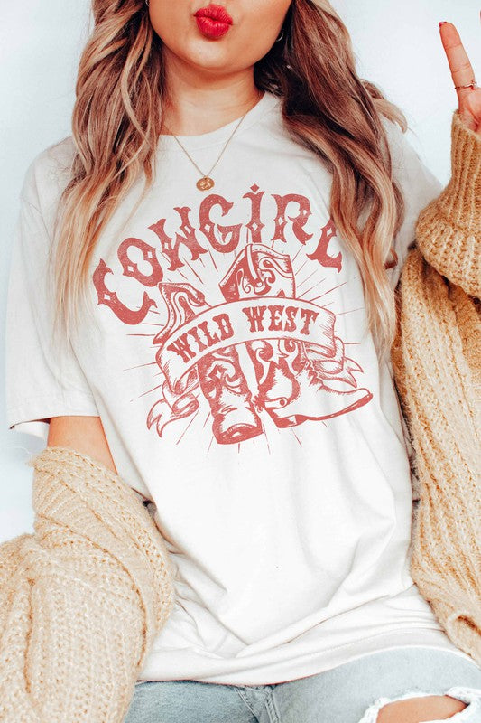 COWGIRL WILD WEST GRAPHIC TEE