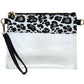 AD200T Game Day Clear Crossbody Bag/Clutch: Leopard